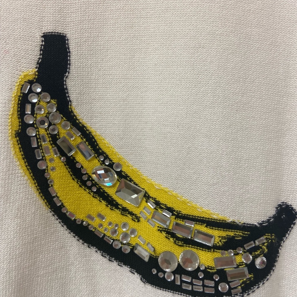 SONIA by Sonia Rykiel Banana Accent Sweater